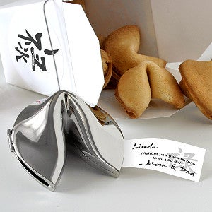 Wishes of Prosperity Silver Fortune Cookie