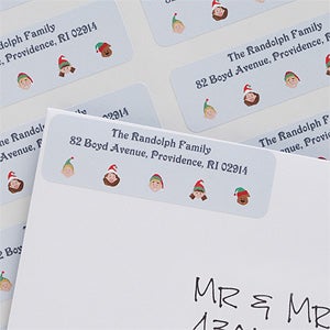 Winter Family Return Address Labels