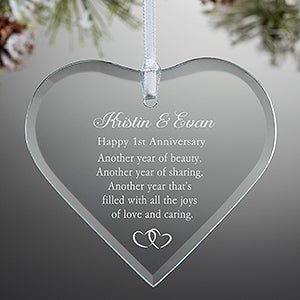 Anniversary Wishes Engraved Ornament