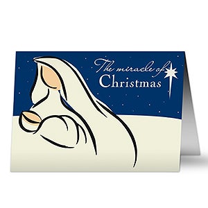 Mother & Child Personalized Christmas Cards