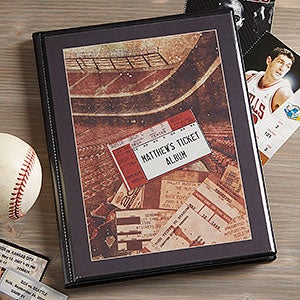 Personalized Sports Ticket Stub Scrapbook Album