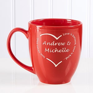 Heart of Love Romantic Red Personalized Coffee Mug