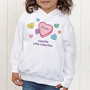 Little Valentine Personalized Toddler Hooded Sweatshirt