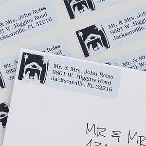 Away In A Manger Return Address Labels