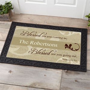 Blessed Are You Personalized Doormat- 20x35