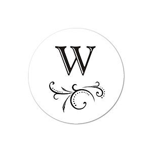 Initial Monogram Personalized Stationery Envelope Seals - 1 set of 40
