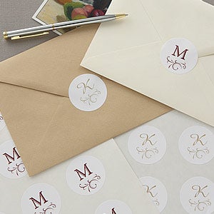 Elegant Monogram Personalized Labels