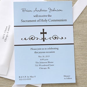 precious prayers personalized boy s communion invitations first