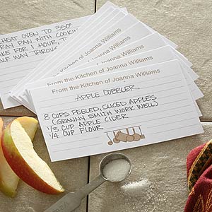 From The Kitchen Of... 3x5 Personalized Recipe Cards