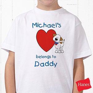 Puppy Heart Belongs Personalized Hanes® Youth T-Shirt
