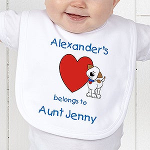 Puppy Heart Belongs Personalized Bib