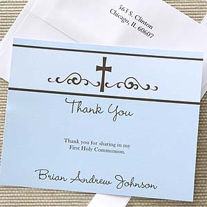 Precious Prayer Thank You Cards- Blue