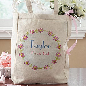 Flower Girl Personalized Petite Tote Bag