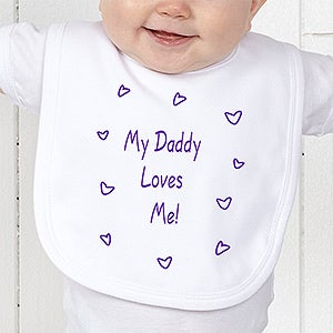 Somebody Loves Me Personalized Infant Bib