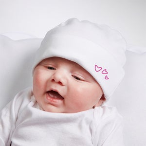 Somebody Loves Me Personalized Infant Cotton Hat