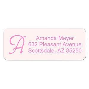 Custom Initial Personalized Address Labels - 1 set of 60