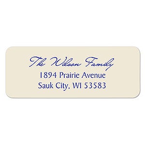 Family Return Address Labels - Signature Script - 1 set of 60