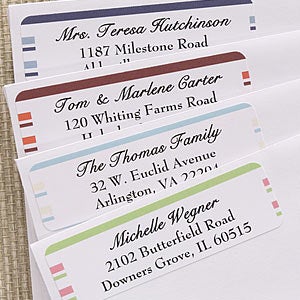 Simple Stripes Return Address Labels