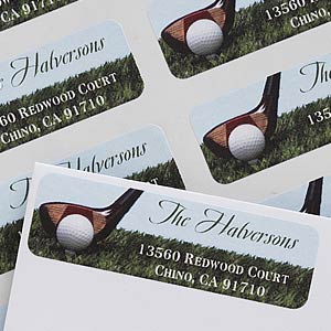 Golf Greetings Return Address Labels