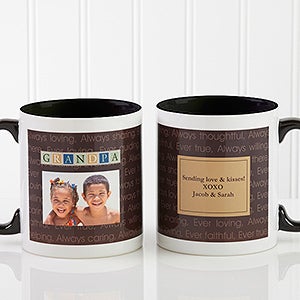 Just For Him Personalized Photo Coffee Mug 11oz.- Black