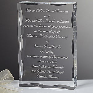 Our Wedding Invitation Engraved Keepsake