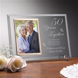 Personalized Glass Anniversary Picture Frames - Reflections - Unique Anniversary Gifts By Year
