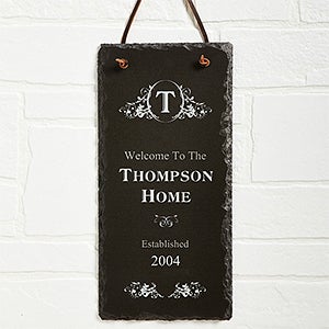 Date Established Personalized Family Name Wall Plaque
