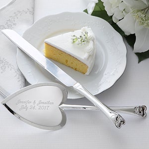 Personalized Wedding Cake Knife & Server Set