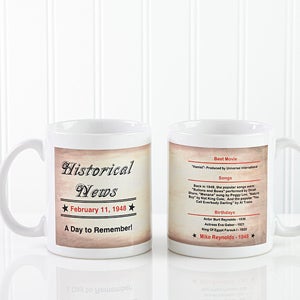 Personalized Birthday Coffee Mugs   The Day You Were Born