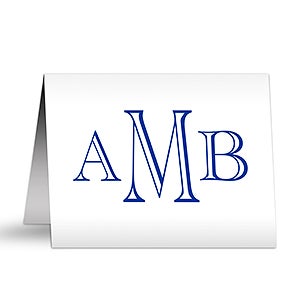 Academy Monogram Personalized Note Cards