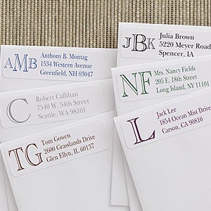 Academy Monogram Return Address Labels