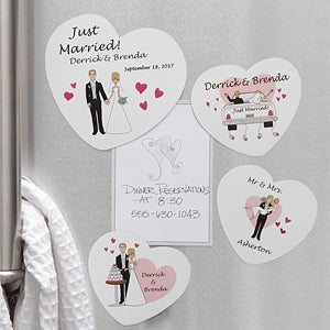 Wedding Party Characters©  Magnet Set of 4