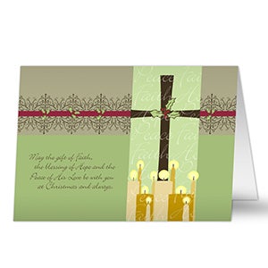 Peace Be With You Personalized Christmas Cards
