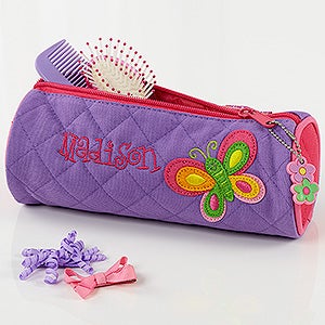 Embroidered Girls Butterfly Cosmetic Case