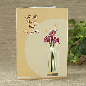 With Sympathy Personalized Greeting Card