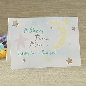 Blessing From Above Personalized Greeting Card