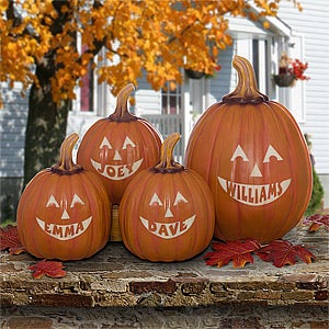Personalized Jack-O-Lantern Halloween Pumpkins