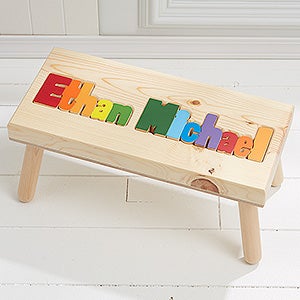 Personalized Boys Name Puzzle Stool - Large