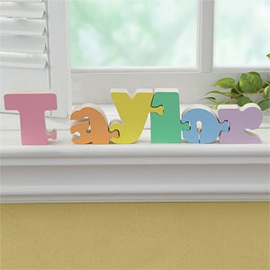 Girls Personalized Wooden Name Puzzle