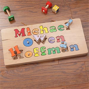 Kids Personalized Name Puzzle Board - 3 Names