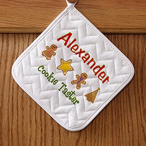 Lil' Christmas Baker Personalized Potholder