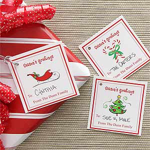 Season's Greetings Personalized Gift Tags