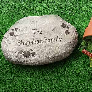 Irish Clover Large Personalized Garden Stone