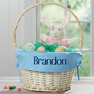 Blue Personalized Easter Baskets for Boys