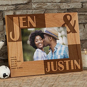 Personalized Wood Picture Frames - Romantic Couple - 8098