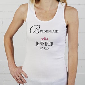 Bridal Party Personalized Ladies Tank