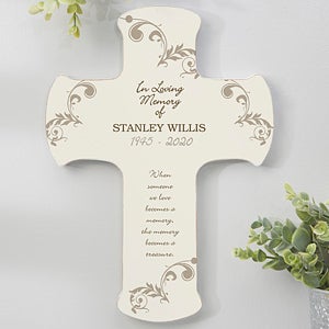 In Loving Memory Personalized Cross - 8x12