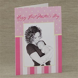 Dots and Stripes Photo Greeting Card