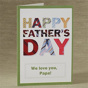 Happy Father's Day Tie Personalized Greeting Card