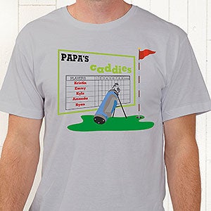 Personalized Golf T-Shirts - Favorite Caddies - Adult XX-Large (Add $2) - Navy